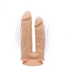 Vibrator Dublu Silicon cu Memorie Dubla Densitate, Remote Control, 10 Moduri Vibratii, Natural