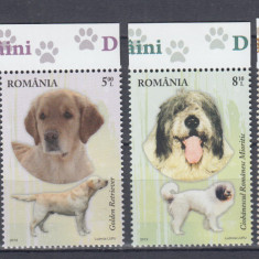 ROMANIA 2012 LP 1949 RASE DE CAINI SERIE MNH