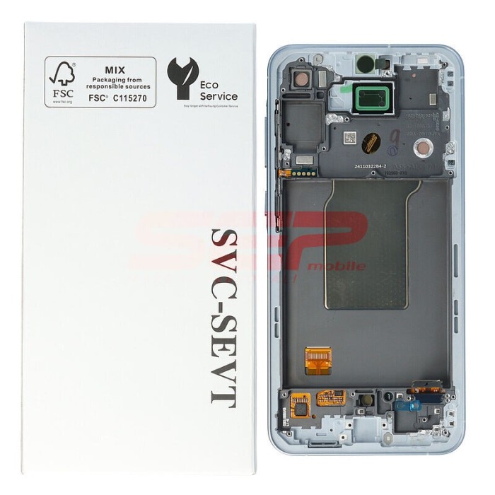 LCD+Touchscreen cu Rama Samsung Galaxy A55 5G / A556 BLUE ICE Original Service Pack