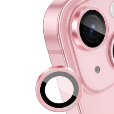 Folie camera foto compatibila apple iphone 15, 9h anti explozie securizata, roz foto
