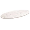 VidaXL Blat de masă, alb, 100x50x2,5 cm, lemn masiv de pin, oval 824331