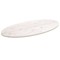 vidaXL Blat de masă, alb, 100x50x2,5 cm, lemn masiv de pin, oval 824331