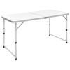 Masă camping din aluminiu reglabilă 120 x 60 cm, vidaXL