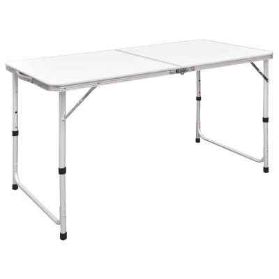 Masă camping din aluminiu reglabilă 120 x 60 cm foto