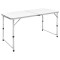 Masă camping din aluminiu reglabilă 120 x 60 cm