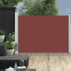 Copertină laterală retractabilă terasă vidaXL, maro, 100 x 500 cm, protectie UV, vant, intimitate