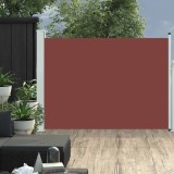 Cumpara ieftin Copertină laterală retractabilă de terasă, maro, 100 x 500 cm