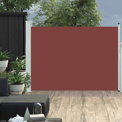 vidaXL Copertină laterală retractabilă de terasă, maro, 100 x 500 cm 48387 foto