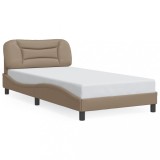 VidaXL Cadru de pat cu tăblie, cappuccino, 100x200 cm, piele ecologică 3207985