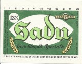NI499 Etichetă bere blondă specială Sadu, Societatea comercială Bere Sadu, &icirc;nceputul anilor 1990