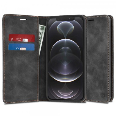 Husa pentru Apple iPhone 12 Pro, Techsuit, Confy, Neagra foto