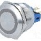 Intrerupator anti-vandalism, ON-(ON), &Oslash;22mm, ONPOW - GQ22-11E/R/12V
