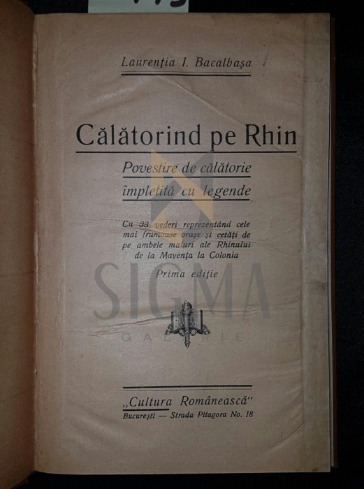 CALATORIND PE RHIN, 1929