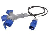 Conector: alimentare AC spliter tată/mamă IP44