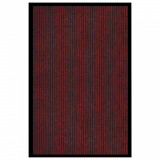 Covoraș de ușă, roșu, 80x120 cm, cu dungi