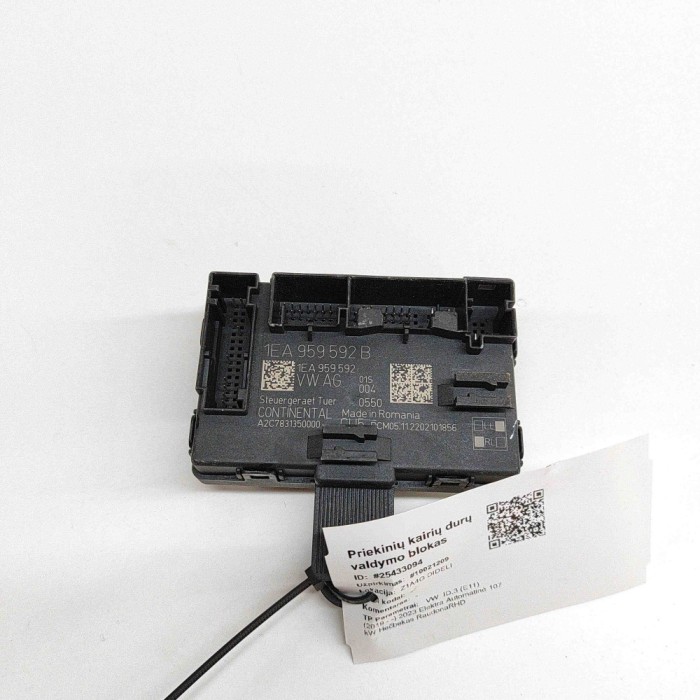 Modul de control ușă st&acirc;nga față VW ID.3 E11 2023 OEM: 1EA959592B,1EA959592,A2C7831350000 25433094