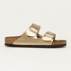 Birkenstock Papuci femei, culoarea auriu