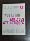 Analyses stylistiques - Yves Le Hir (carte in limba franceza)