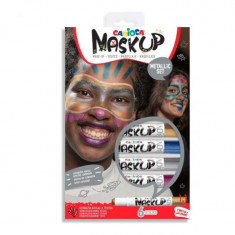 Set 6 culori de pictat pe fata Mask-up Party Metallic,6 creioane pe set
