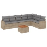 Cumpara ieftin Patio Sofa Set 7-Locuri Amestec de bej si gri deschis