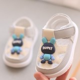 Sandalute gri cu ivoire inchise in fata - Hope (Marime Disponibila: 9-12 luni