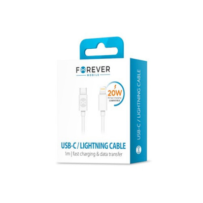 Cablu de date Lightning Forever - USB C 20w fast charging foto