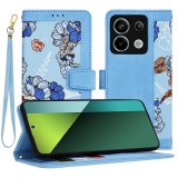 Husa flipcraft pentru xiaomi redmi note 13 pro 5g / poco x6 - protectie 360, design floral, vibrant&Acirc;&nbsp;blue