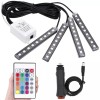 Set Lumina Ambientala Auto MRG M840, Led RGB, Telecomanda, 9 Led C840