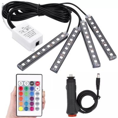 Set Lumina Ambientala Auto MRG M840, Led RGB, Telecomanda, 9 Led C840 foto