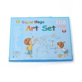Set Complet pentru Desen si Pictura, Flippy, 208 Piese, Creioane, Markere, Acuarele cu Apa si Ulei, Pixuri, Hartie de Desen, Radiera, Ascutitoare, Rad