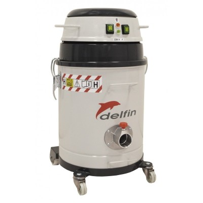 Aspirator industrial pentru praf uscat, model 402 DRY DELFIN, 2 motoare, 2.300W, recipient colectare 20litri, 230V foto