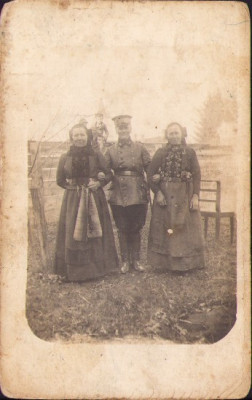 HST P1379 Poză femeie &amp;icirc;n uniformă militară germană &amp;icirc;nceput de secol XX foto