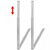 Cumpara ieftin 2 Picioare de masă telescopice din nichel șlefuit, 710 mm - 1100 mm, vidaXL