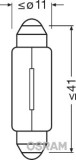 SET 2 BECURI 12V C10W ORIGINAL BLISTER OSRAM 5138