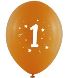 Baloane Latex 10 Bucati 30 Cm Cifra 1 Imprimat Globos Festival Pentru Petreceri