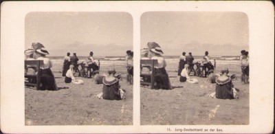ST83N Jung Deutschland an der See, stereoscopic photo foto