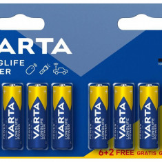 Baterii R6 AA Alkaline Longlife Power Varta 8buc/blister