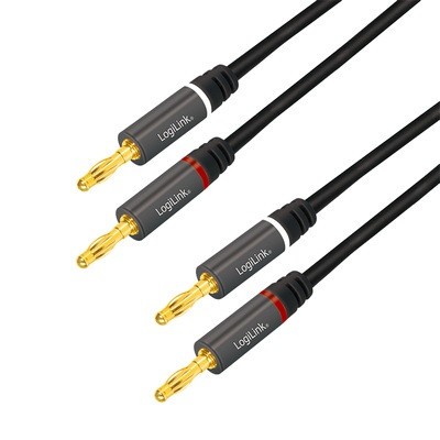 CABLU audio LOGILINK stereo (2 x 2.5 mm jack T/T), 5m, conectori auriti, negru &amp;quot;CA1211&amp;quot; (timbru verde 0.08 lei) foto