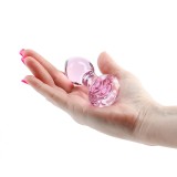 Dop Anal Din Sticla Crystal Gem, Roz, 9 cm