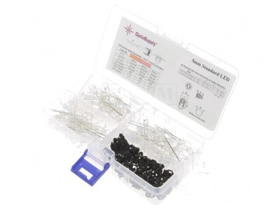 Set LED-uri THT 5mm - Alb Cald, Natural, Rece 20mA (170 buc) foto