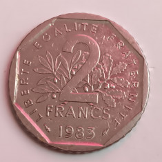 M3 C50 - Moneda foarte veche - Franta - 2 franci - 1983