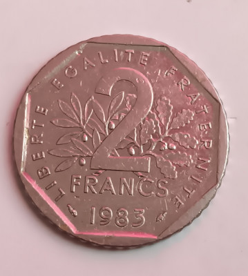 M3 C50 - Moneda foarte veche - Franta - 2 franci - 1983 foto