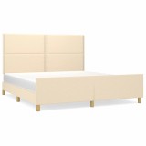 Cumpara ieftin Cadru de pat fara saltea, crem, 180x200 cm, textil