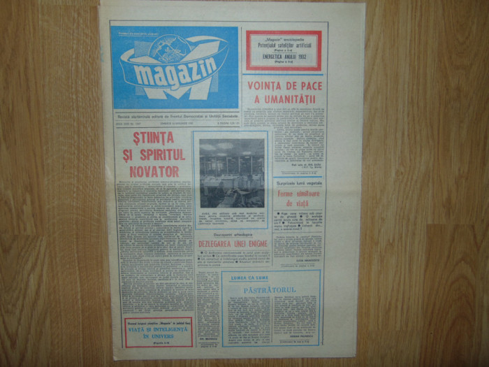 Ziarul Magazin 16 Ianuarie 1982-Perioada Comunista