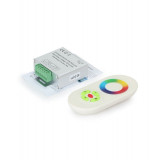 Controler tactil RF si telecomanda alba pentru banda LED RGB