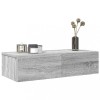 Gossi raft perete cu sertare gri sonoma 60x26,5x15cm lemn prelucrat