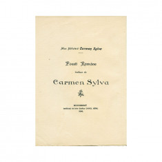 Poesii române traduse de Carmen Sylva, 1898, cu dedicația Cordeliei Demetriescu