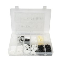 Trusa clipsuri plastic auto Peugeot 345 piese - Set K178 30, D483 35, A32 15, D320 25, D635 30, D331 40, F84 35, D682 25, D609 20, D153 20, D100 20,