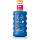 NIVEA SUN Protect &amp; Moisture spray pentru bronzat SPF 15 200 ml
