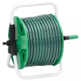 vidaXL Tambur furtun autonom verde set racorduri furtun 0,75&quot; 20 m PVC